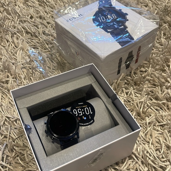 Fossil Gen 5 Smartwatch Carlyle HR Black Stainless Steel Set - Picture 3 of 5